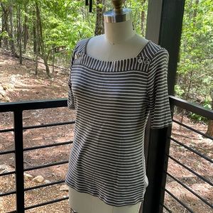 Lauren short sleeve top with ballet neckline